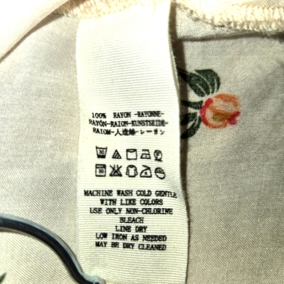 Free People 90s Rosebud Floral Mini Dress Babydoll Blush Size 4 - Picture 12 of 13